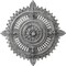 Ekena Millwork Haylynn Medallion (Canopies up to 1 1/4"), 29 1/8"OD x 1 1/4"ID x 4"P, Ultra Pure White Crackle CM29HYUWC - alternate 1